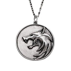Collana con Ciondolo in Lega di Zinco Retrò del Gioco The <span class=keywords><strong>Witcher</strong></span> 3 <span class=keywords><strong>Wild</strong></span> <span class=keywords><strong>Hunt</strong></span>, Regalo per Fidanzamento e Matrimonio - Product Image 6