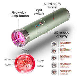Varita de terapia de luz roja recargable con logotipo personalizado, Linterna de mano, antorcha de terapia de luz roja para uso doméstico - Product Image 4