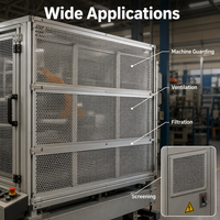 Panneau en tôle perforée alvéolée, grille de ventilation hexagonale avec cadre et trous pré-perforés pour protection de machine