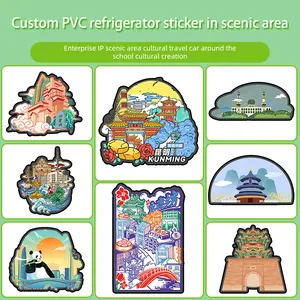 Wholesale Creative Cartoon Soft Magnetic PVC Refrigerator Magnet Promotional DIY Erasable Magnet Stereo Design Creative DIY
