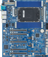 Carte mère MZ73 LM0 avec deux processeurs AMD EPYC 9004, 24 x DIMMs, 2 ports LAN BASE-T 10 Gb/s, système sur puce