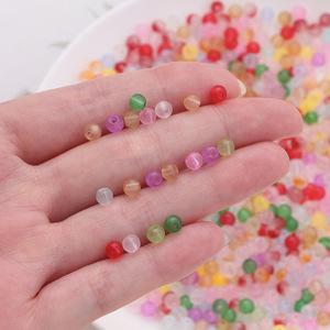 Glass <b>Beads</b> 4.5mm Round Loose <b>Beads</b> For Bracelet Making DIY Jewelry Accessories Bulk Packaging - Product Image 3