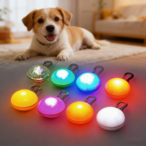 Lampe de nuit LED pour animaux de compagnie, étanche, en plastique, écologique, réglable, lampe de sécurité pour chats et chiens, anti-perte, clignotement multi-modes - Product Image 1