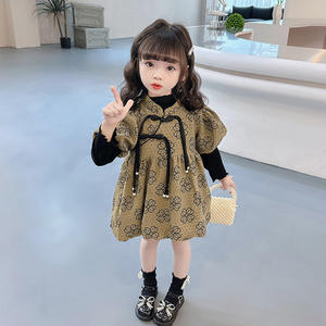 Traje de vestir para niñas, estilo primavera y otoño, vestido dulce de manga larga, nuevo traje de <span class=keywords><strong>Cheongsam</strong></span> coreano para bebés 2025 - Product Image 6