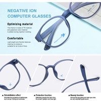 Stz-lunettes en néoprène nano ion négatif, cadres de verres anti-lumière bleue, pour ordinateur, nouvel arrivage