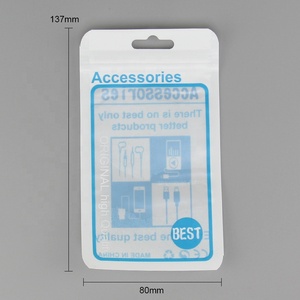 Sacs d'emballage auto-scellants 8x13.7cm, pochette d'emballage en plastique avec trou de suspension <span class=keywords><strong>pour</strong></span> câble de données de <span class=keywords><strong>téléphone</strong></span> portable <span class=keywords><strong>chargeur</strong></span> USB - Product Image 2