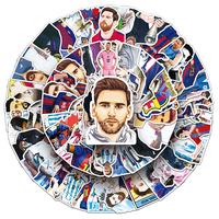 Stiker Messi dekorasi tahan air stiker Messi bintang sepak bola harga grosir 101 buah