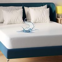Protège-matelas imperméable AOSEN en polyester, drap-housse silencieux antidérapant, respirant, à poches profondes pour la maison et l'hôtel