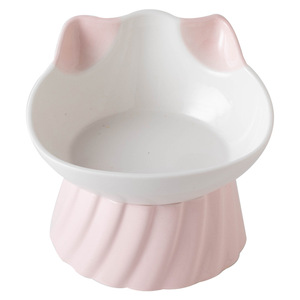 ชามอาหารแมวเซรามิกทรงโค้งมนสำหรับอุปกรณ์สัตว์เลี้ยงแมว - Product Image 5