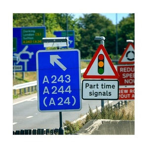 Tùy chỉnh phản quang Nhôm Màu Đỏ tam giác đường giao thông dấu hiệu và biểu tượng, kim loại đường lớn mũi tên dấu hiệu - Product Image 3