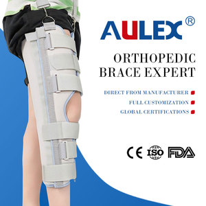 Immobiliatore per <span class=keywords><strong>Ginocchio</strong></span> Professionale a Tre Pannelli per Adulti, Spesso e Traspirante in Poliestere e Cotone, per Fratture e Distorsioni - Product Image 1