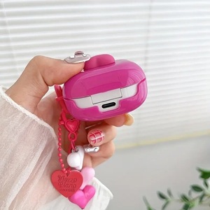 Funda protectora adecuada para Galaxy Buds2 Pro, estilo ins, color rosa brillante, diseño de corazón, funda completa anticaídas para auriculares - Product Image 4