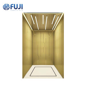 VKSFUJI Champagner Gold 800KG/1000KG Kapazität Personen aufzug MRL Kleiner persönlicher Aufzug für den Büro einsatz Getriebe loser PVC-Boden AC - Product Image 3