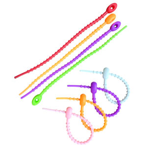 <span class=keywords><strong>Cuerda</strong></span> elástica de silicona reutilizable, organizador de bridas, <span class=keywords><strong>cuerda</strong></span> de gestión de cables para uso en el hogar y la Oficina - Product Image 2