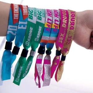 Professional Custom Disposable Wristbands Ribbon Woven Armbands for Events Wedding Ticket
