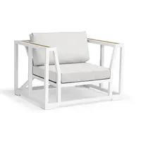 Couture Jardin Oasis tek kanepe kol sandalye Modern kahve dükkanı ev Accent tekli koltuk beyaz