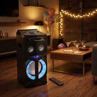 Système de sonorisation mini DJ LONPOO/OEM 2021 NOUVEAU, 8 pouces, sur roulettes, 2 enceintes, karaoké, micros sans fil, design personnalisé, Guangdong
