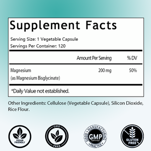 Cápsulas de Bisglicinato de Magnesio 200mg, Suplemento de Magnesio, Favorece el Sueño, Alivia Calambres Musculares y Mejora el Estado de Ánimo (OEM/ODM, Gran Venta) - Product Image 2