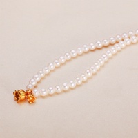 Nuevo Collar con Colgante de Perla Redonda de Agua Dulce Miuxi, Unisex, AAAAA, de Alta Gama, Simple, Elegante, Blanco