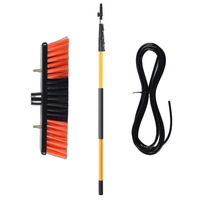Vente d'usine 7.3m solide stable facile à utiliser Kit de brosse de nettoyage d'extension d'alimentation en eau pôle d'alimentation en eau en aluminium