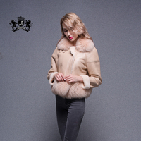 Nouvelle Collection Double Face En Peau De Mouton Chaude En Cuir Personnalisé Pour Femme Russe Veste D'hiver