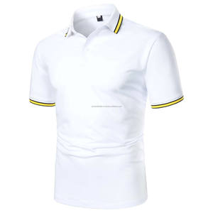 Camisa de Golf Personalizada para Hombre, Ecológica, de Punto Sólido, Informal, de Algodón/Poliéster, Antiarrugas, Antibolitas, con Logotipo Bordado - Product Image 2
