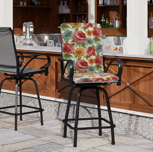 Coussin de chaise <span class=keywords><strong>à</strong></span> <span class=keywords><strong>bascule</strong></span> résistant <span class=keywords><strong>à</strong></span> l'eau pour intérieur et extérieur, dossier haut avec rembourrage en mousse intégré pour l'assise et le dossier - Product Image 2