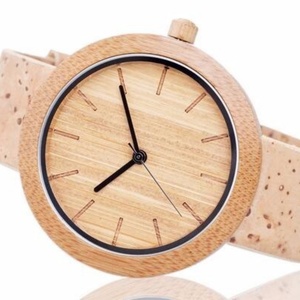 Customized Design OEM Manufacturer Wooden Cork Fabric Watch for Man and Lady Gift Wood Watch - Product Image 3