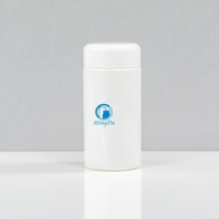Bouteille ronde en HDPE de 150 ml OEM, col de 45 mm avec bouchon doré, conteneur en plastique blanc pour l'emballage de capsules de vitamines et de compléments alimentaires