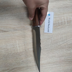 <span class=keywords><strong>Cuchillo</strong></span> Bowie Trail Point Grande con Guardamanos Redondo, 3 Remaches, Mango de Madera, <span class=keywords><strong>Cuchillo</strong></span> de Defensa Personal, Full Tang, para Aventuras en la Jungla y <span class=keywords><strong>Bushcraft</strong></span> - Product Image 4