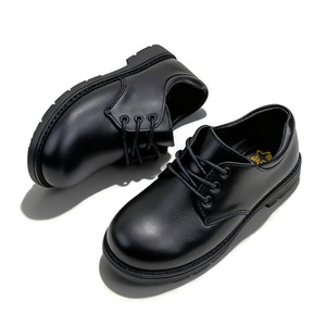 Scarpe Formali in Vera Pelle <span class=keywords><strong>per</strong></span> Ragazzi con Punta Quadrata, Nere, <span class=keywords><strong>per</strong></span> Scuola, Feste e Recite di Pianoforte - Product Image 4