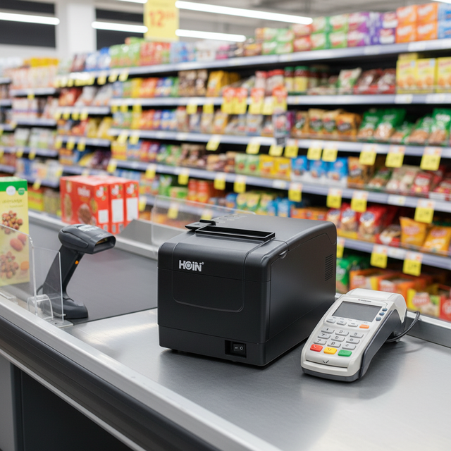 HOP-H806 80mm Thermal Receipt Printer Auto Cutter 3 Inch POS Printer USB for High-Speed Printing in Stock FCC Certified