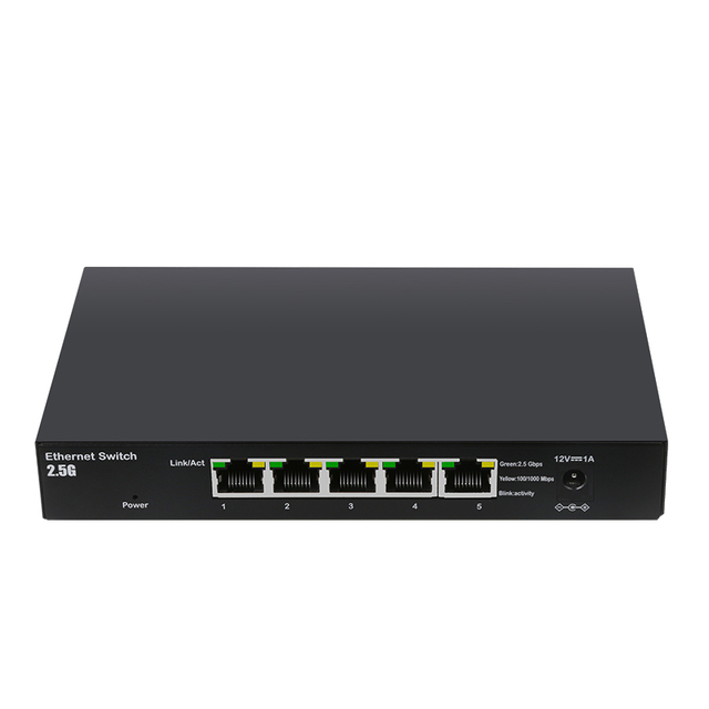 5 Port 2.5 Gigabit High Speed Network Switch Wall-Mount Design Desktop Switch