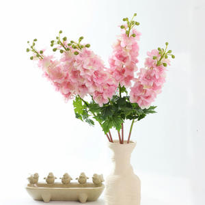 Flor Artificial de Alta Calidad, Tacto Real, Látex, Delphinium Ajacis, Azul y Rosa, para Decoración de Bodas, Centro de Mesa para el Hogar - Product Image 3