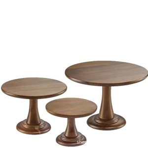 Wooden tabletop cake tray, party wooden <b>tall</b> dessert <b>table</b> tray, wooden butter baking tool cake plate - Product Image 5