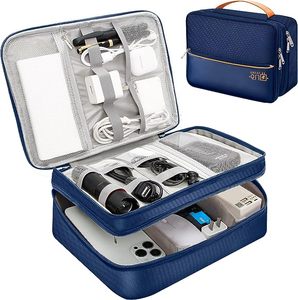 Free sample Electronic <b>Bag</b> Travel <b>Cable</b> Accessories <b>Bag</b> Waterproof Double Layer Electronics Organizer Portable Storage Case - Product Image 2