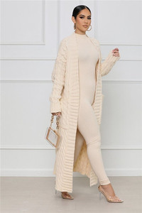 Pulls <span class=keywords><strong>Femme</strong></span> Grandes Tailles Automne Hiver Avec Poches, Gilet Long en <span class=keywords><strong>Maille</strong></span> pour <span class=keywords><strong>Femme</strong></span> 2026 - Product Image 3