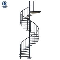 Escalier en spirale contemporain de luxe pour villa moderne, personnalisable avec décoration intérieure moderne