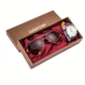 Set de Regalo para el Día del Padre - Reloj de Lujo Personalizable y Gafas de Sol, Set de 2 Piezas, Caja de Regalo Multifuncional para Negocios - Product Image 2