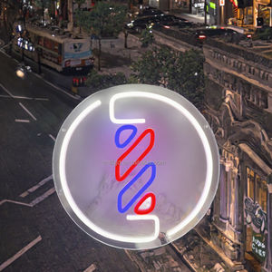 ไฟนีออน LED แบบหมุนได้สามสีปรับแต่งได้ตัว IP65อะคริลิคหรี่แสงได้10เมตรสำหรับร้านตัดผมงานปาร์ตี้และตกแต่งสวน - Product Image 2