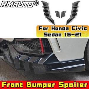 Difusor de Parachoques Delantero para Automóvil Civic, Protector de Parachoques, Kit de Carrocería para Honda Civic Type R Sedán 2016-2021, Estilo Mugen, Pieza Exterior - Product Image 3