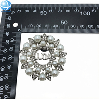 Clip de chaussure en strass avec lettres de sororité JJOA pour chaussures Pearl Jack and Jill, accessoire de chaussure pour la confraternité