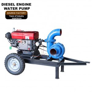 Pompe mobile à moteur diesel à grand débit de 3 pouces, pompe à eau diesel haute vitesse pour l'irrigation agricole, 15 ch - Product Image 1