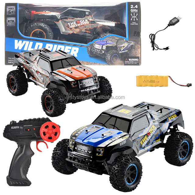 Large Size Remote Control Car 1:10 Scale Fast RC Vehicle Cars All Terrain High Speed Rock Crawler RC Truck Toy for Kids Adults