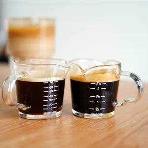 Tasse de mesure pour ménage, en verre transparent résistant à la chaleur, vente en gros, 1 pièce