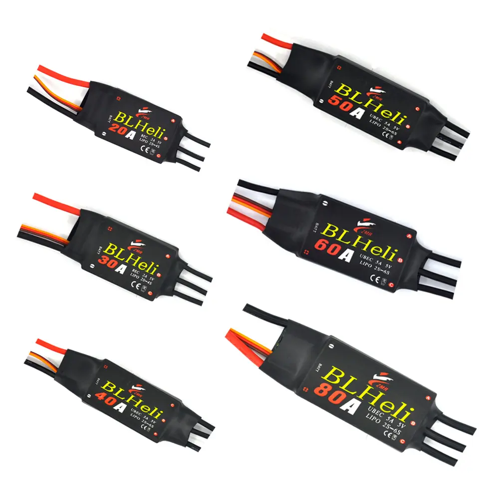BLHeliSeries12A 20A 30A 40A 50A 60A 80A ESC Brushless ESC Speed Controller With UBEC For RC Airplanes Helicopter