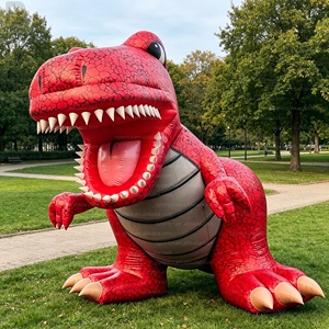 Tyrannosaurus Rex gonflable géant de 5 m avec logo personnalisé, <span class=keywords><strong>dinosaure</strong></span> gonflable LED lumineux pour parc à thème, décoration d'événements, défilé - Product Image 4
