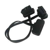 Kabel OBD Datar Profil Rendah Sudut Kanan SETOCONT 12V Tipe Y Male ke Female 2 in 1 Kabel Ekstensi OBD2 Datar 30 CM
