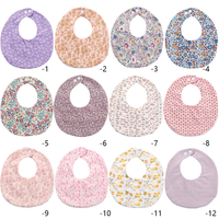 Bavoirs en coton Double face pour bébé fille, serviette de salive, vêtements pour enfant en bas âge