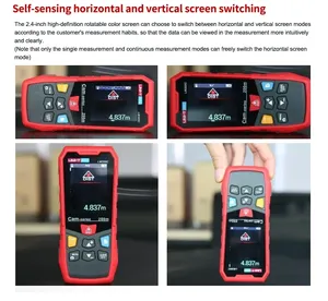 Misuratore di <span class=keywords><strong>Distanza</strong></span> Laser 80m-200m IP65 ad Alta Precisione con Modalità Fotocamera e Metro a Nastro - Product Image 5